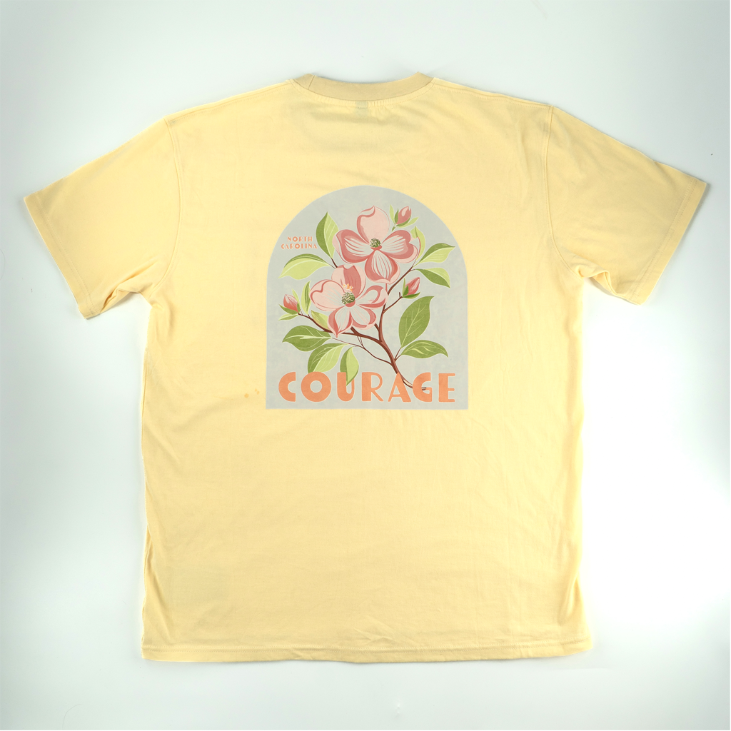 NC Courage Dogwood Flower Pocket Tee