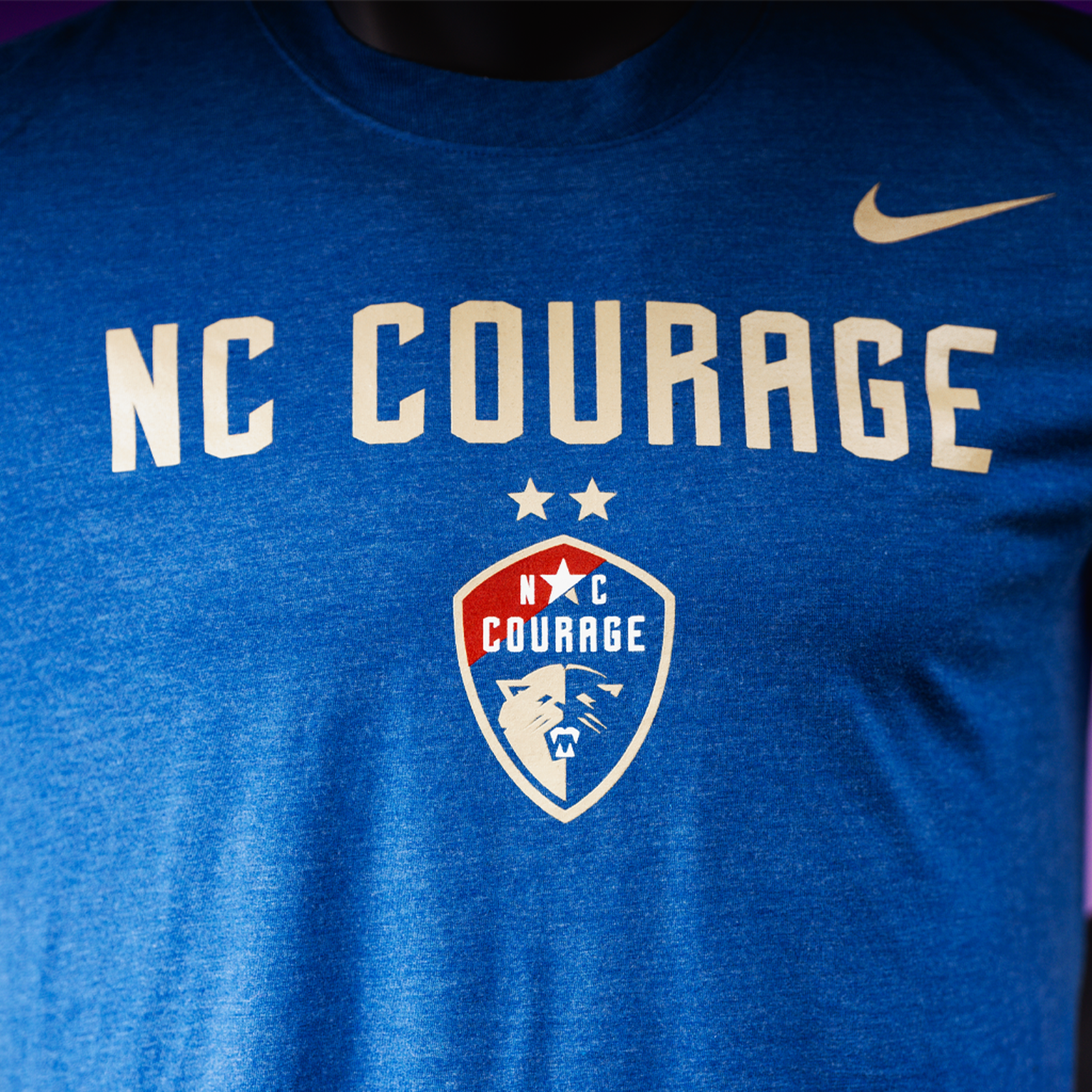 NC Courage Royal Heather Tri-Blend Tee
