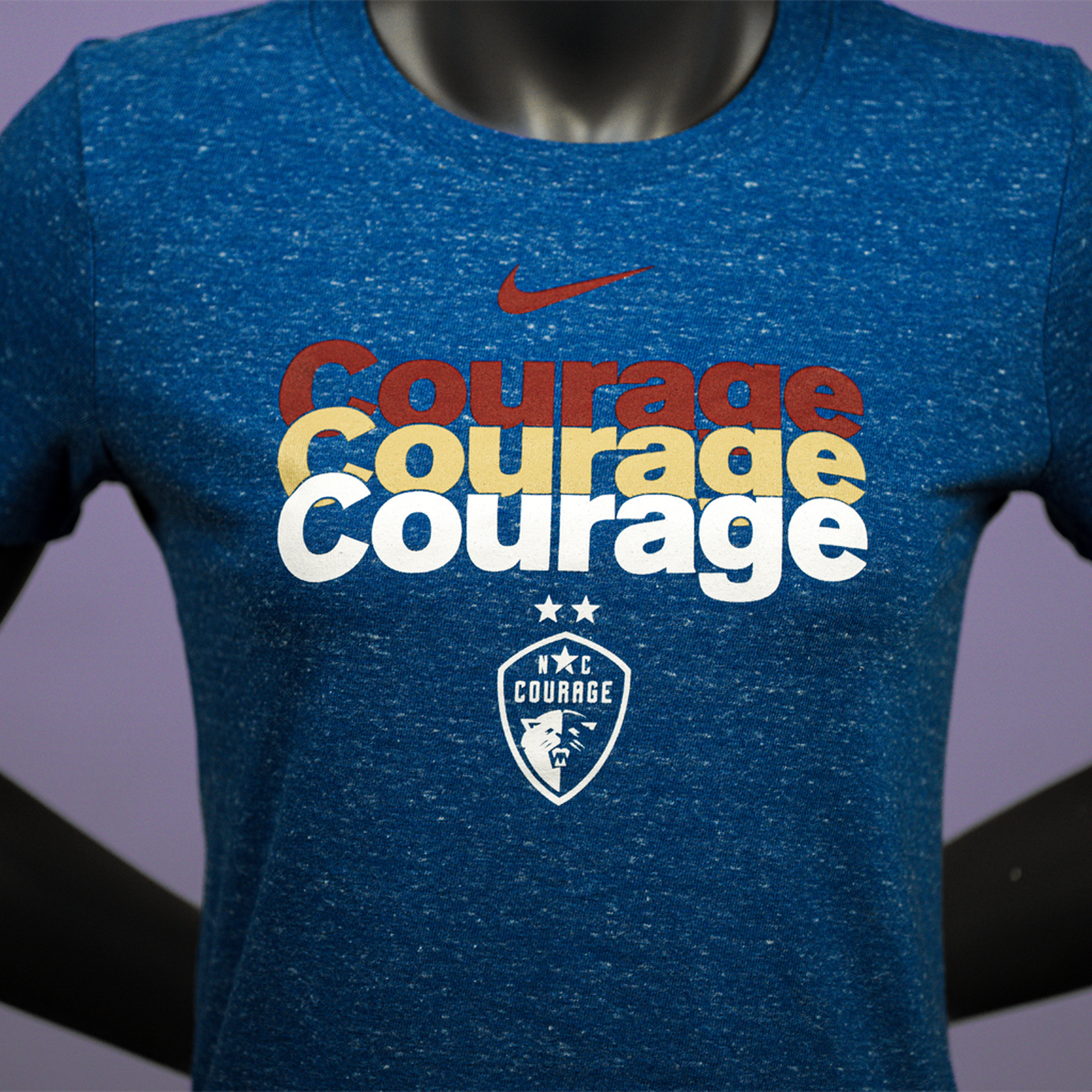 NC Courage Women's Royal Repeating Varsity Tee