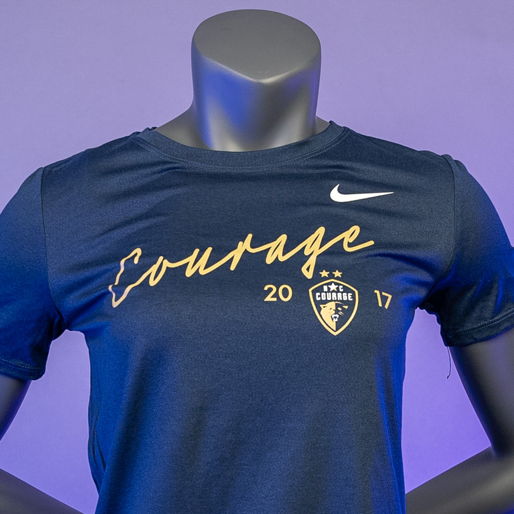 NC Courage Women's Navy Script Founding Legend Tee