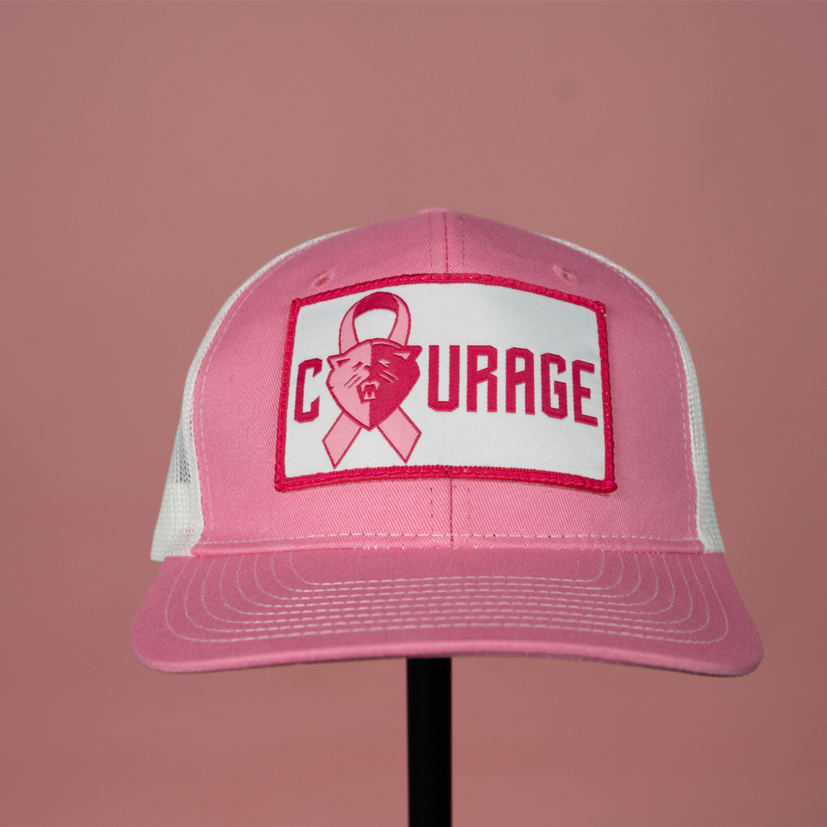 NC Courage Pink/White BCA Ribbon Trucker Hat