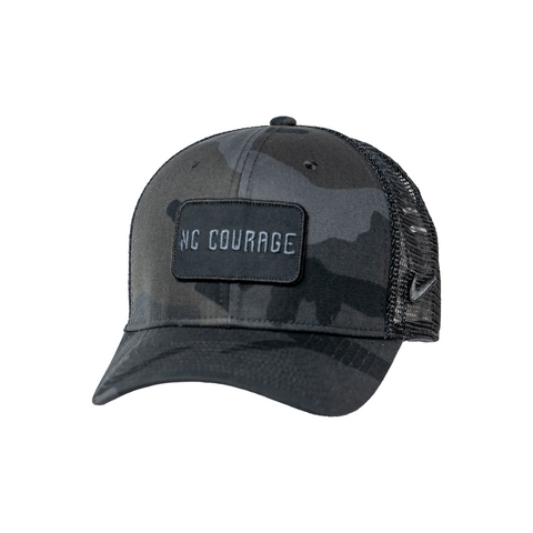 NC Courage Black Camo Mesh Trucker Hat