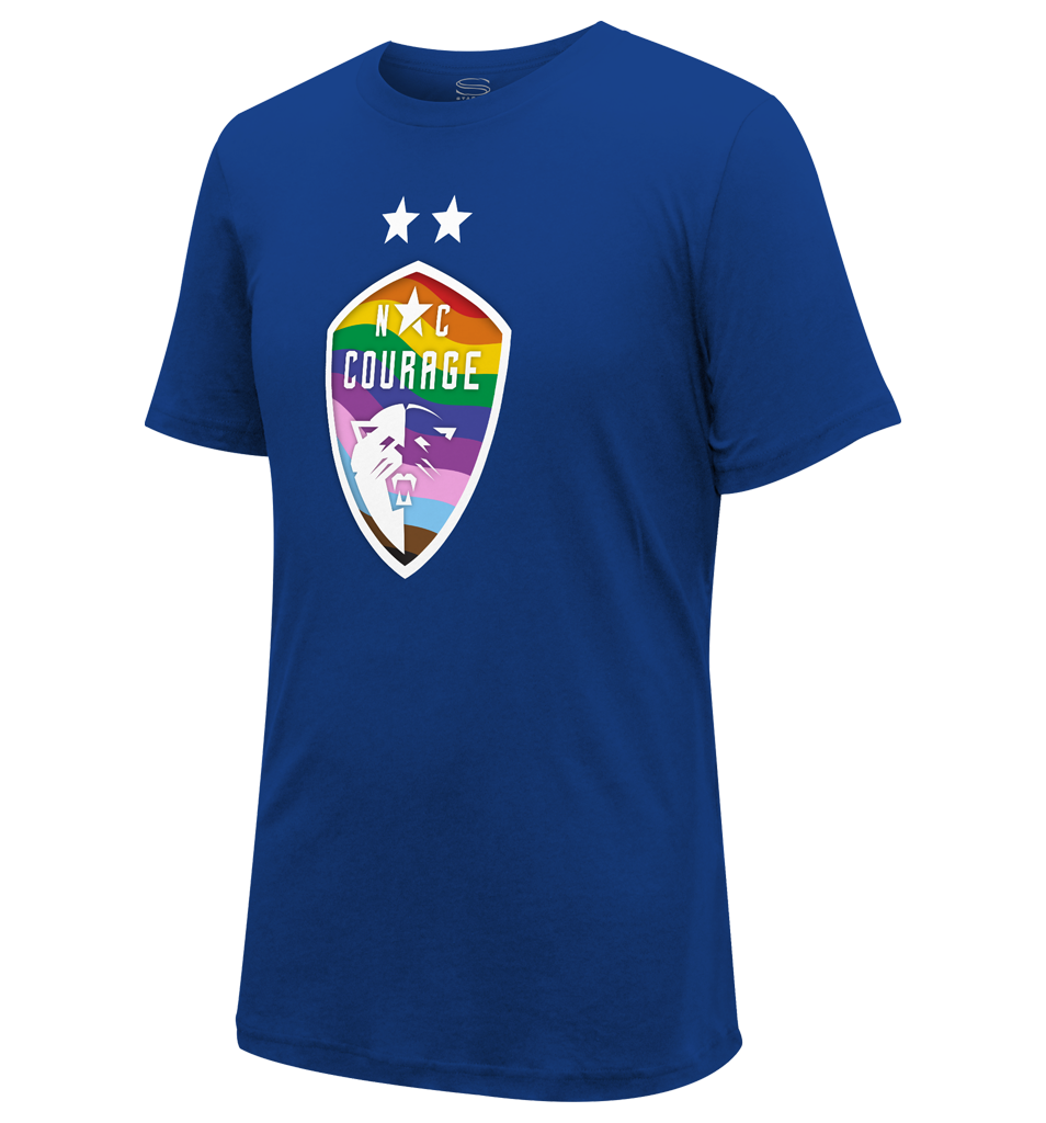 NC Courage Royal Pride Crest Tee