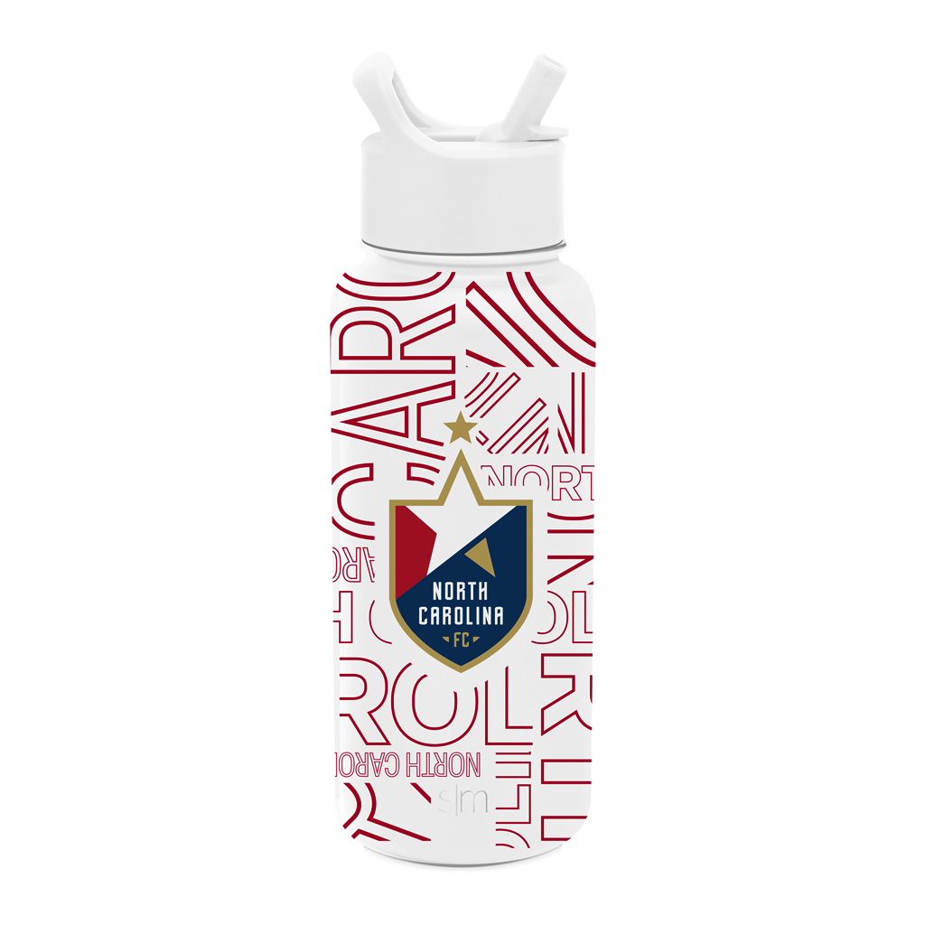 NCFC 32oz All-Over Print White Water Bottle