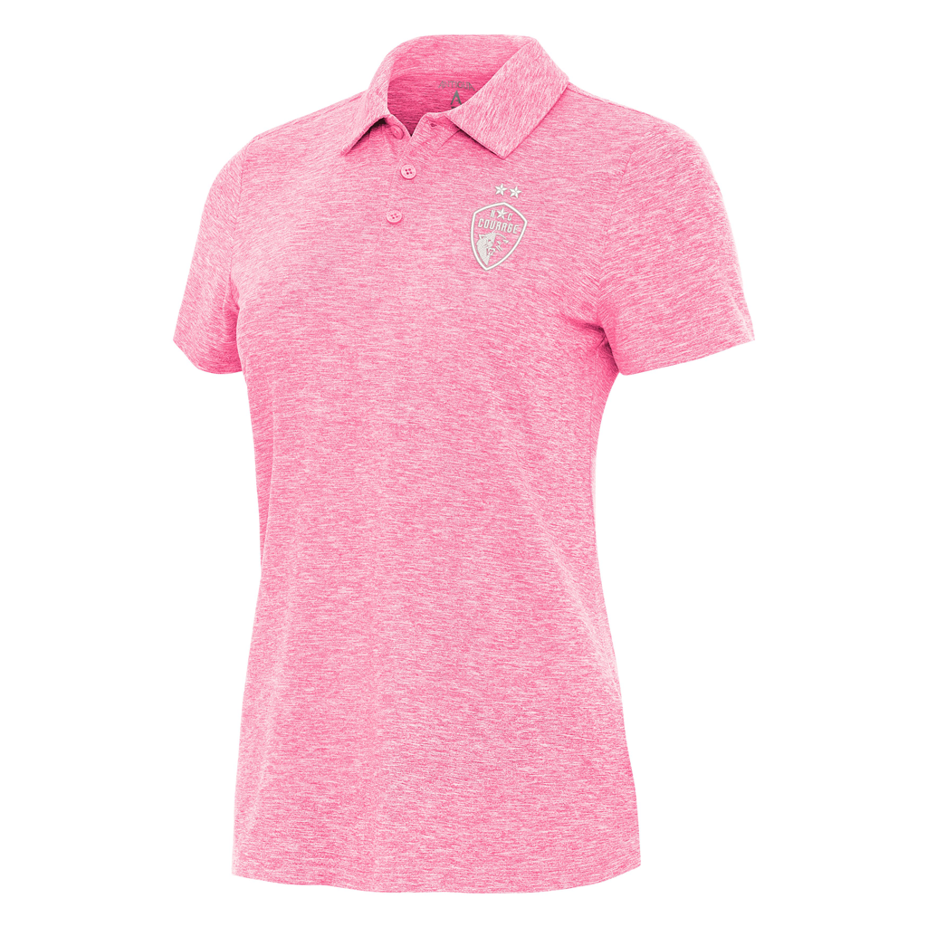 NC Courage Women's Antigua Matter Polo - Carnation