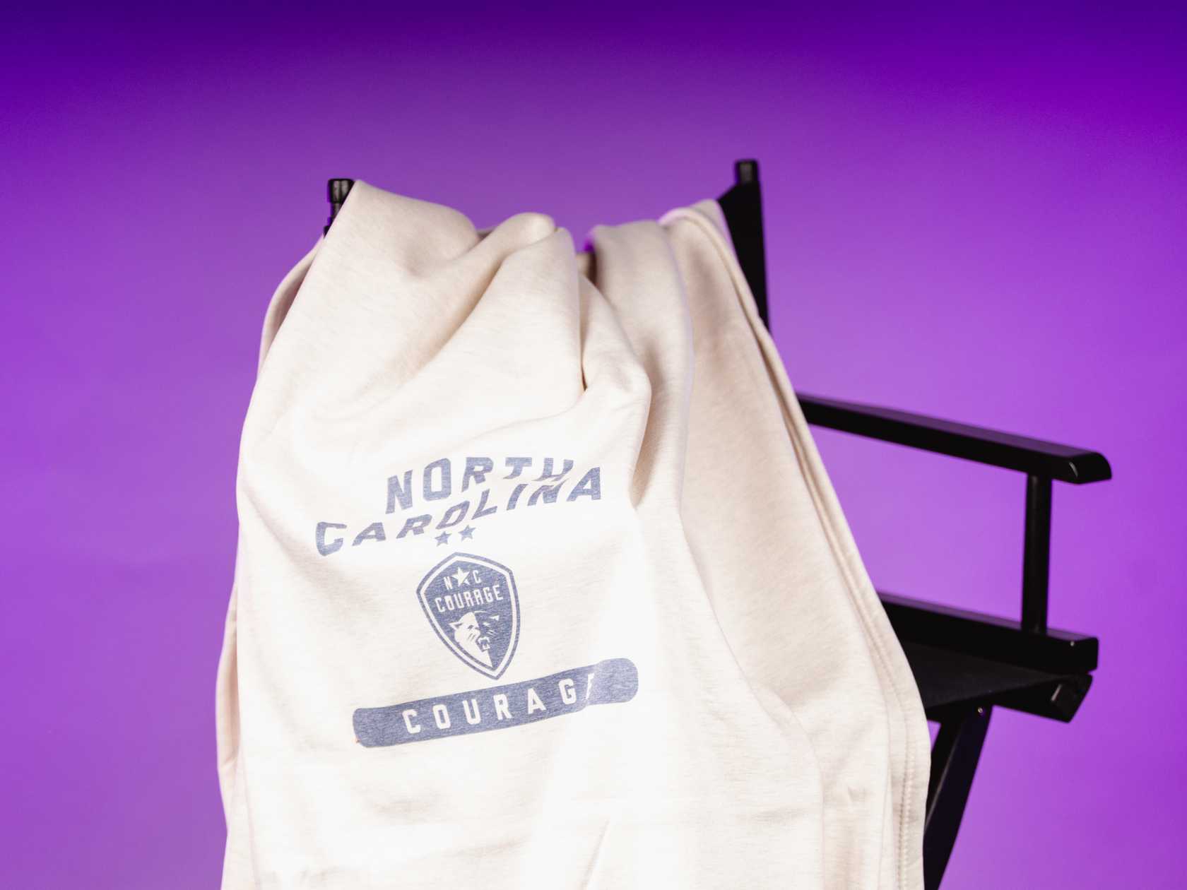 NC Courage Oatmeal Sweatshirt Blanket