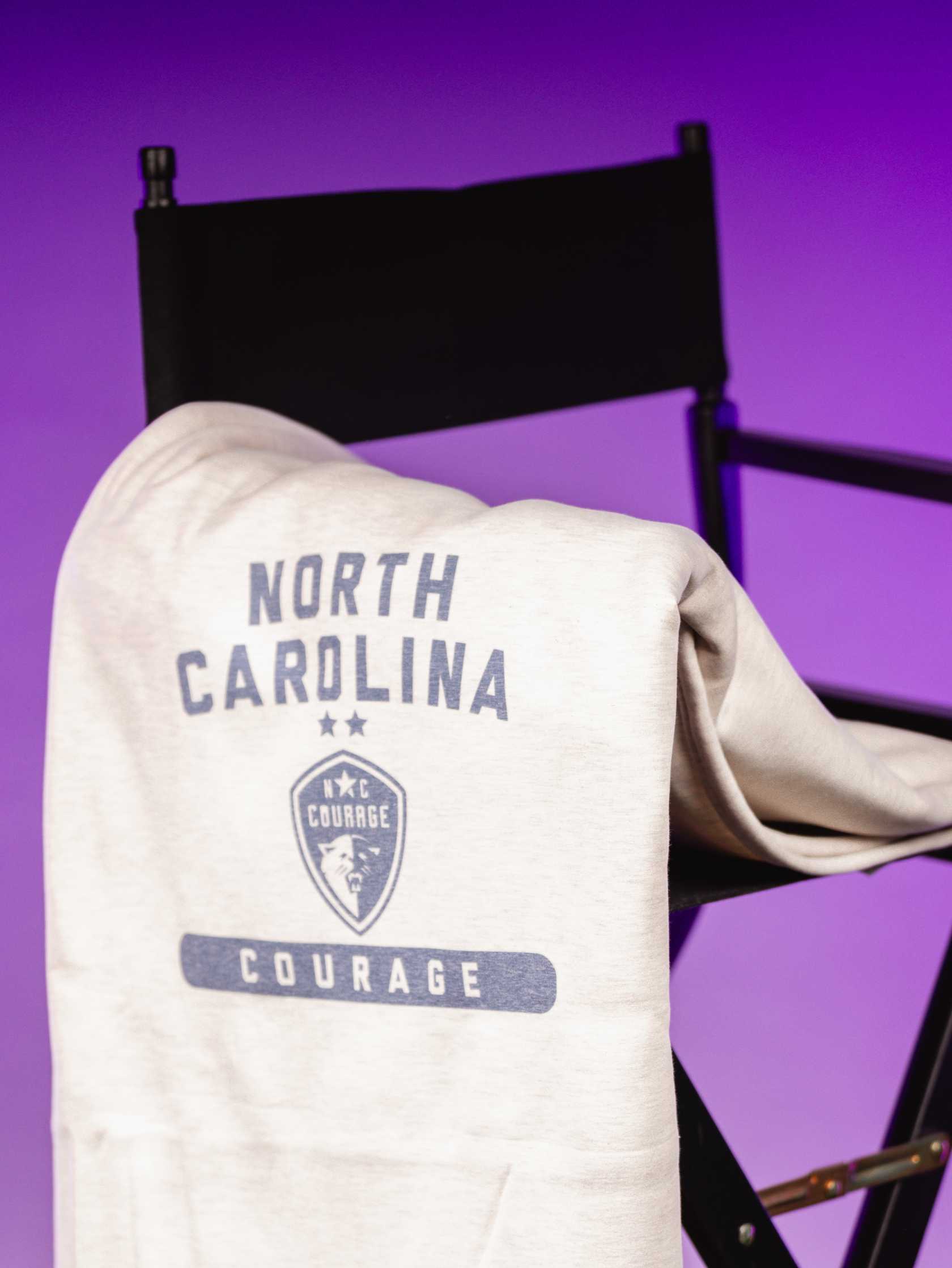 NC Courage Oatmeal Sweatshirt Blanket