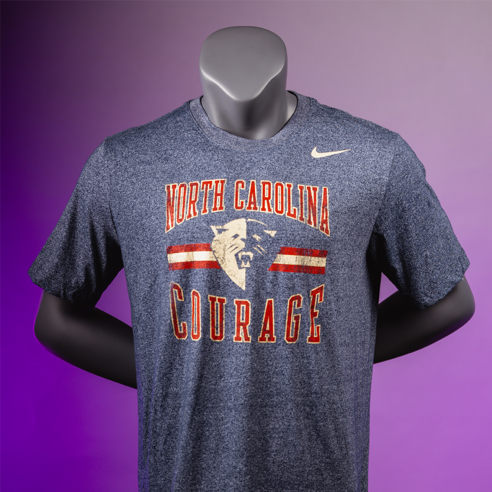 NC Courage Navy Marled Tee