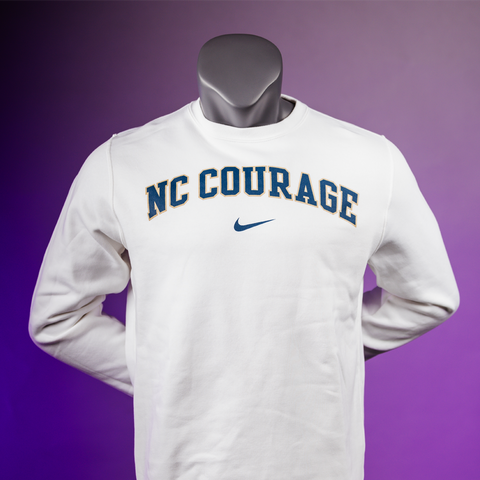 NC Courage White Club Fleece Crew