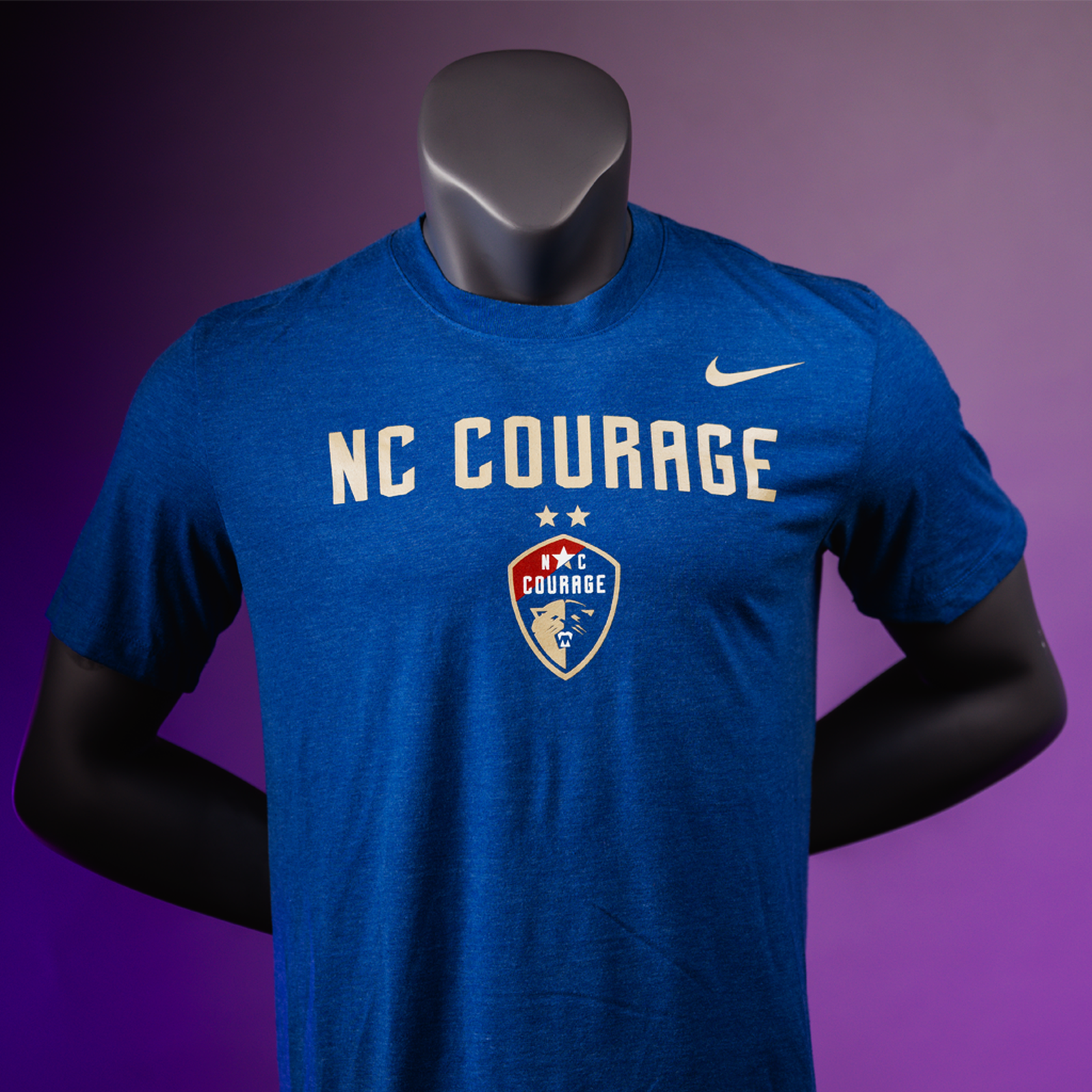 NC Courage Royal Heather Tri-Blend Tee