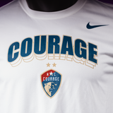 NC Courage Arched Name White Dri-Fit Tee