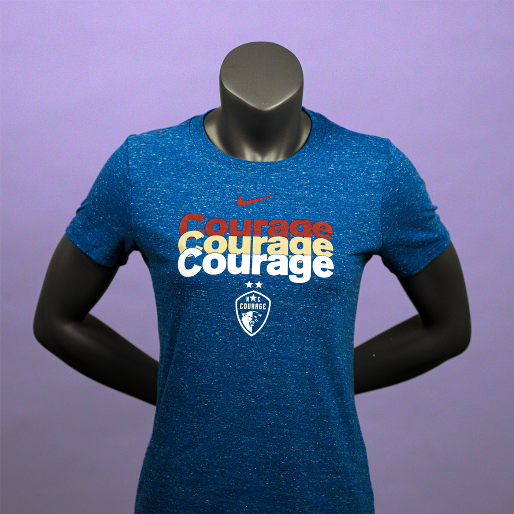 NC Courage Women's Royal Repeating Varsity Tee