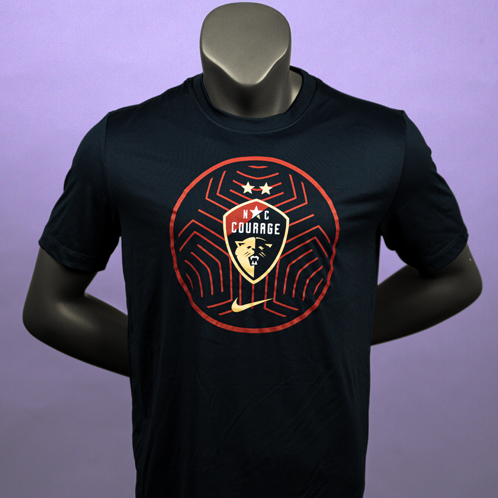 NC Courage Navy Soccer Ball Dri-Fit Tee