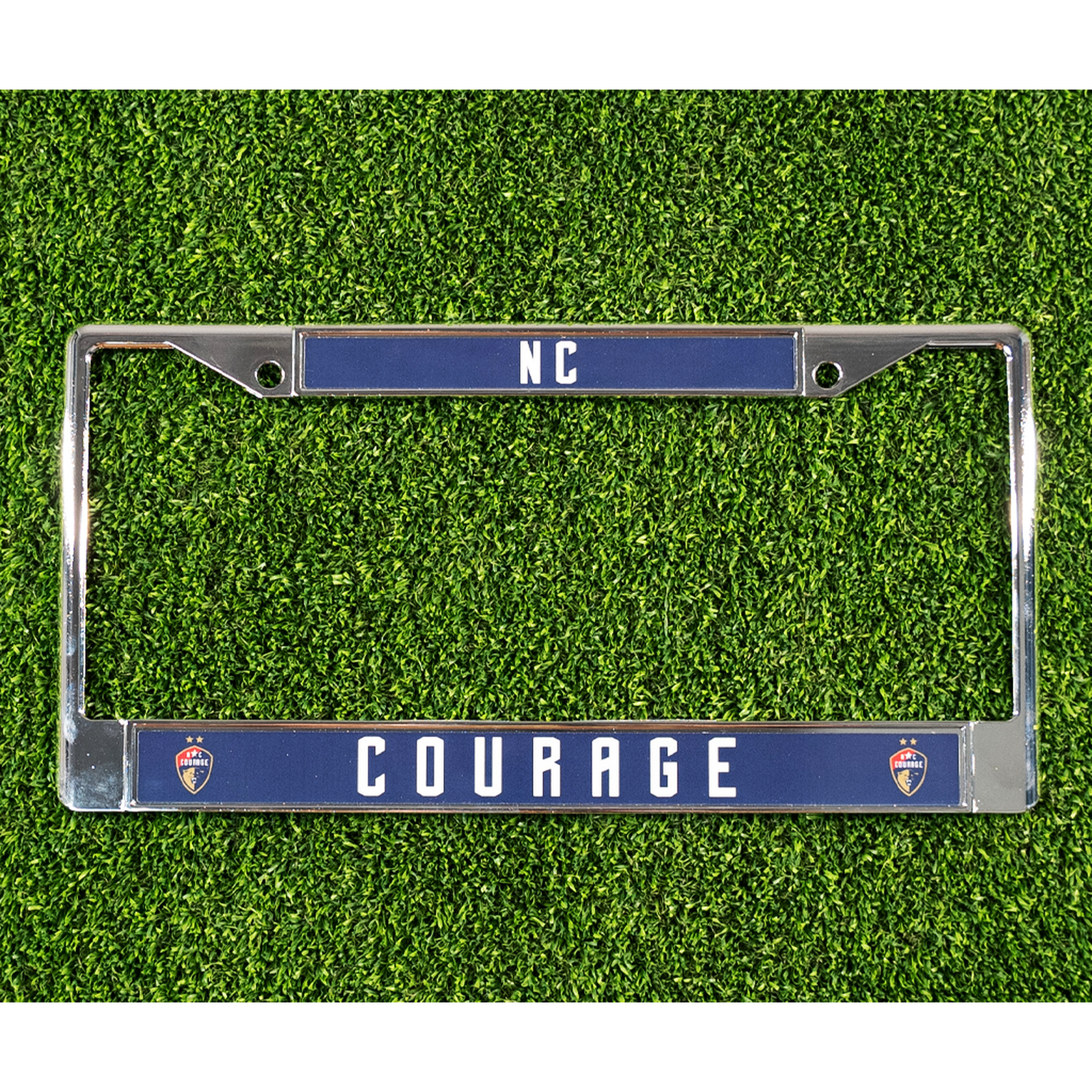 NC Courage Chrome License Frame