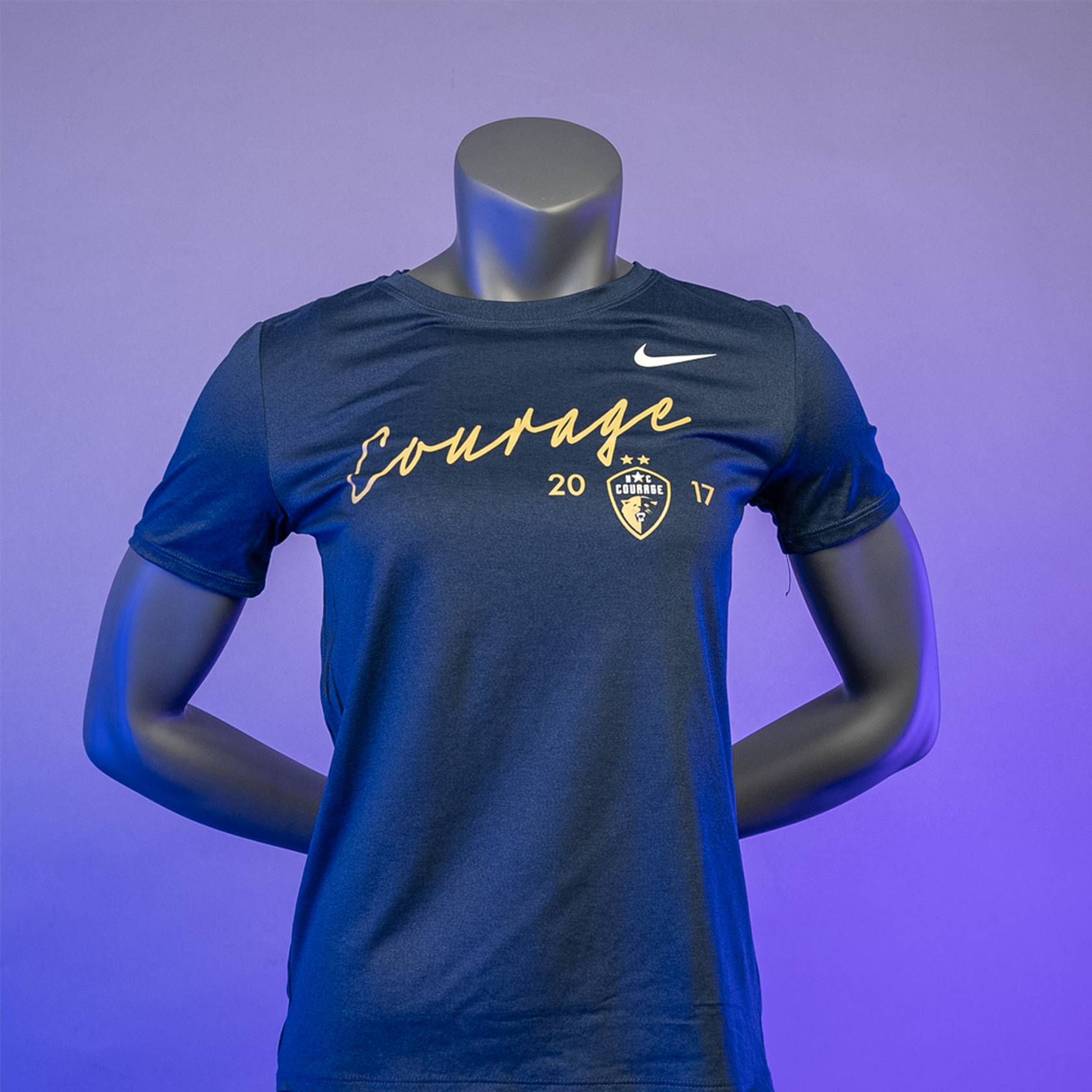 NC Courage Women's Navy Script Founding Legend Tee