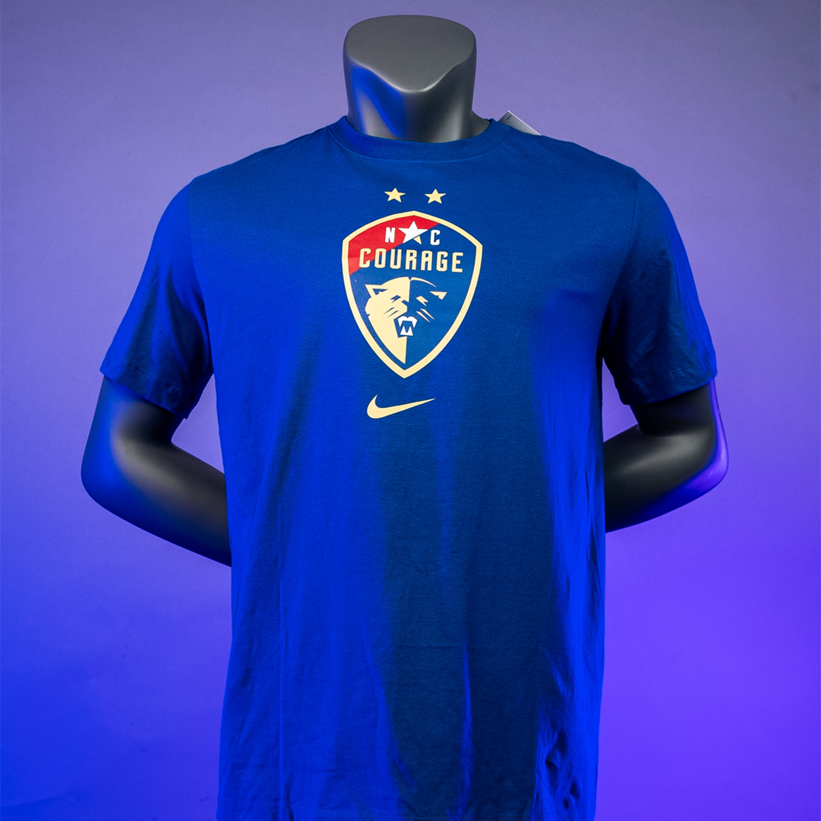 NC Courage Gym Blue Crest Tee