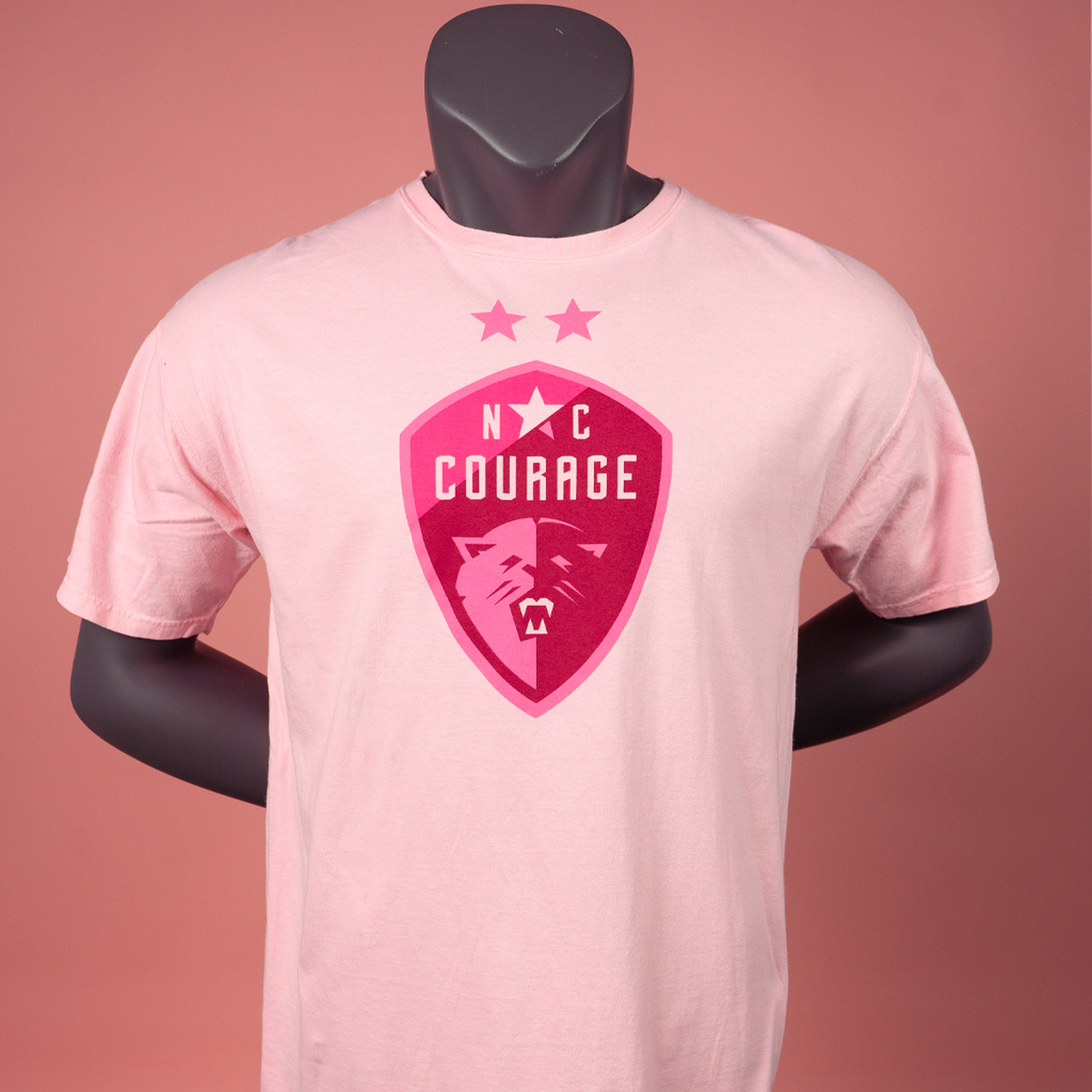 NC Courage Pink Crest Tee - Benefitting Kay Yow Cancer Fund