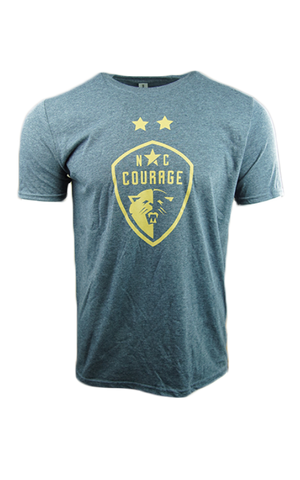 NC Courage Two Star Heather Navy Tee