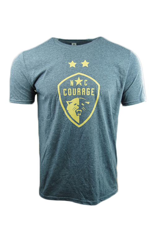 NC Courage Two Star Heather Navy Tee