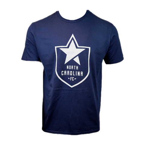 NCFC Navy One Color Crest Tee