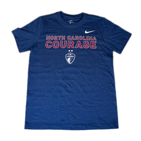 NC Courage Youth Navy Dri-Fit Cotton Tee