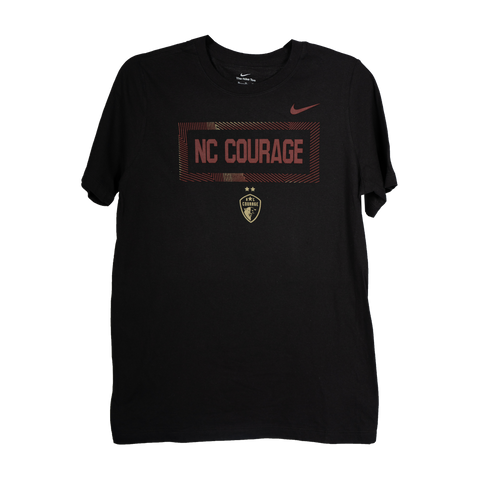 NC Courage Youth Black Cotton Tee