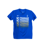 NC Courage Youth Repeating Cotton Tee